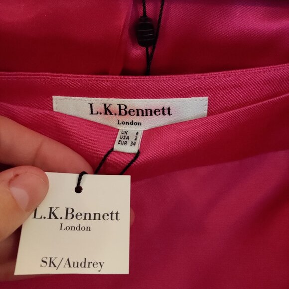LK Bennett skirt suit - NWT pink jacket & skirt - US2/UK6/EUR34 - silk & wool - Picture 4 of 12